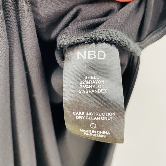 NBD Late Night Gown Side Cut Outs Maxi High Neck Black Size XS - Picture 6 of 11